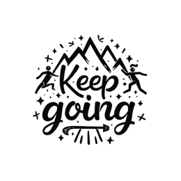 motivation running SVG PNG design with bold lettering