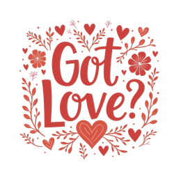 valentine flora SVG PNG design with bold lettering, pink and red floral elements