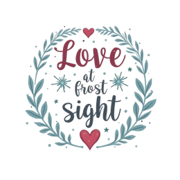 love frost sight SVG PNG design with bold lettering, black and red floral elements