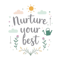 illustration quote gardening SVG PNG design with hand-drawn style, green floral elements, an uplifting message