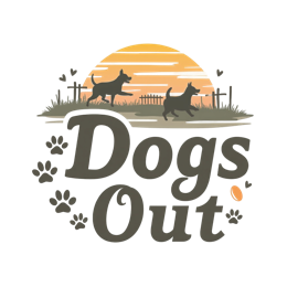 dogs playing sunset SVG PNG design with bold lettering