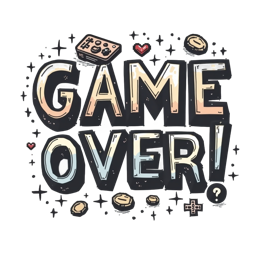 game over SVG PNG design with bold lettering