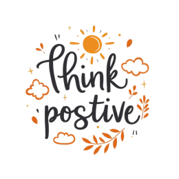 positive sun clouds SVG PNG design with hand-drawn style, bold lettering, black and white floral elements