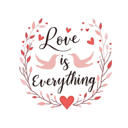 love hearts wreath SVG PNG design with black and pink floral elements