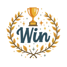 win trophy wreath SVG PNG design with bold lettering, white floral elements, an uplifting message