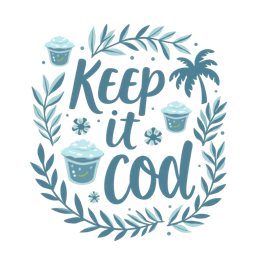 keep it cool SVG PNG design with hand-drawn style, bold lettering