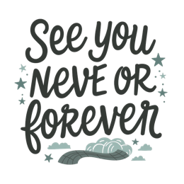 never forever SVG PNG design with hand-drawn style, bold lettering, an uplifting message