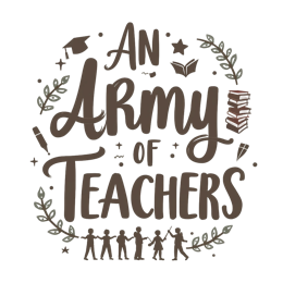 army teachers SVG PNG design with bold lettering, an uplifting message