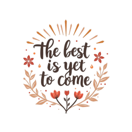 quotes flower motivational SVG PNG design with hand-drawn style, white and red floral elements