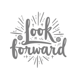 look forward floral SVG PNG design with white and red floral elements, an uplifting message