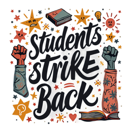 students strike back SVG PNG design with hand-drawn style, bold lettering