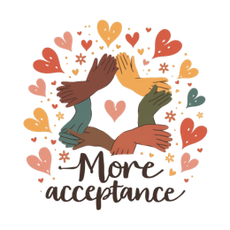 acceptance diversity SVG PNG design with an uplifting message