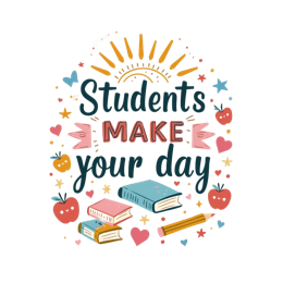 students quote day SVG PNG design with bold lettering, an uplifting message