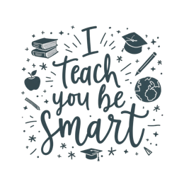 teach smart SVG PNG design with bold lettering