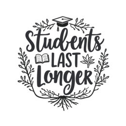 students graduation quote SVG PNG design with black and white floral elements