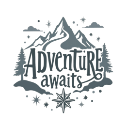 fantasy adventure SVG PNG design with hand-drawn style, bold lettering