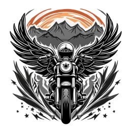 motorcycle wings shirt SVG PNG design with clean design elements