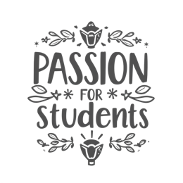 passions students SVG PNG design with hand-drawn style, bold lettering, black and white floral elements