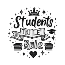student quotes rule shirt SVG PNG design with hand-drawn style, bold lettering