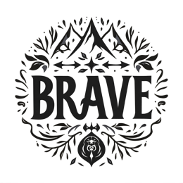 brave flora SVG PNG design with bold lettering