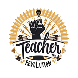 teacher revolution SVG PNG design with bold lettering