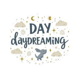 daydreaming clouds SVG PNG design with white floral elements