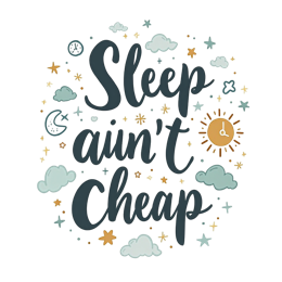 quotes sleep aint cheap SVG PNG design with hand-drawn style, bold lettering