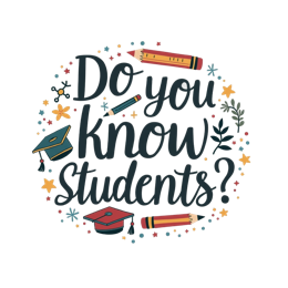 students quote SVG PNG design with hand-drawn style, bold lettering, white and red floral elements