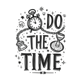 time do the SVG PNG design with hand-drawn style, bold lettering