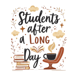 students coffee books SVG PNG design