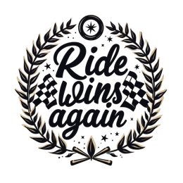 racing motorsport wreath SVG PNG design with bold lettering, black and white floral elements