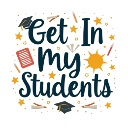 get in my students SVG PNG design with hand-drawn style