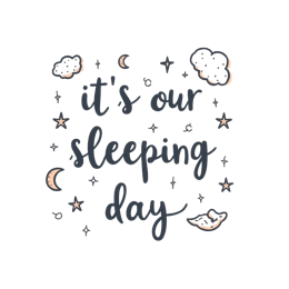 sleeping day SVG PNG design with hand-drawn style, bold lettering