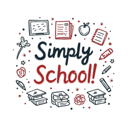 school drawing flower SVG PNG design with hand-drawn style, bold lettering, black and red floral elements