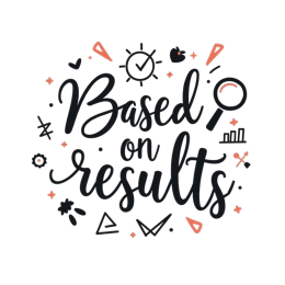 results floral SVG PNG design with hand-drawn style, bold lettering, black and white floral elements