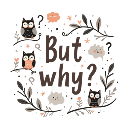 owls questioning nature SVG PNG design with bold lettering, peach and green floral elements