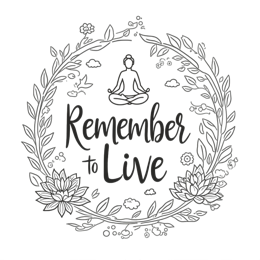 quotes life wreath SVG PNG design with hand-drawn style, bold lettering, black and white floral elements