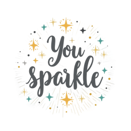 quotes sparkle SVG PNG design with hand-drawn style, an uplifting message