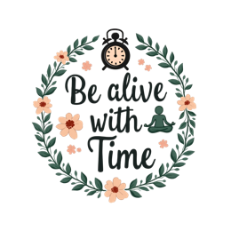 time flower SVG PNG design with peach and pink floral elements