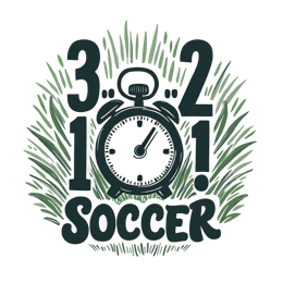 soccer timer graphics SVG PNG design with hand-drawn style, bold lettering