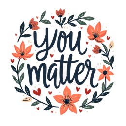 quotes flower wreath SVG PNG design with hand-drawn style, black and orange floral elements, an uplifting message
