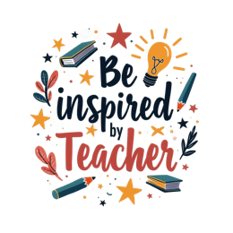 inspired teacher SVG PNG design with red and green floral elements, an uplifting message
