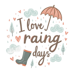 rain day illustration SVG PNG design