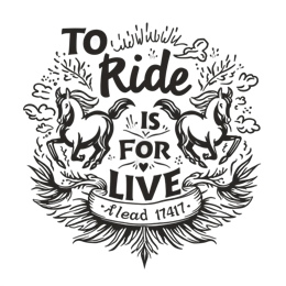 riding horses quote SVG PNG design with hand-drawn style, bold lettering, an uplifting message