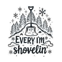 shoveling SVG PNG design with bold lettering
