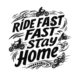 ride fast motorcycles SVG PNG design with bold lettering