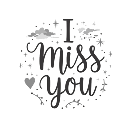 i miss you SVG PNG design