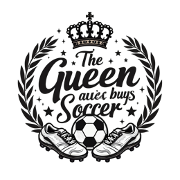soccer queen shirt SVG PNG design with bold lettering
