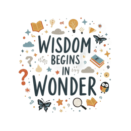 wisdom wonder butterfly SVG PNG design with bold lettering