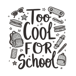 back to school cool SVG PNG design with hand-drawn style, bold lettering